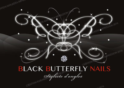 Black Butterfly Nails