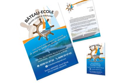 FDM- Bateau Ecole – Flyers+CDV+ Entête de lettre