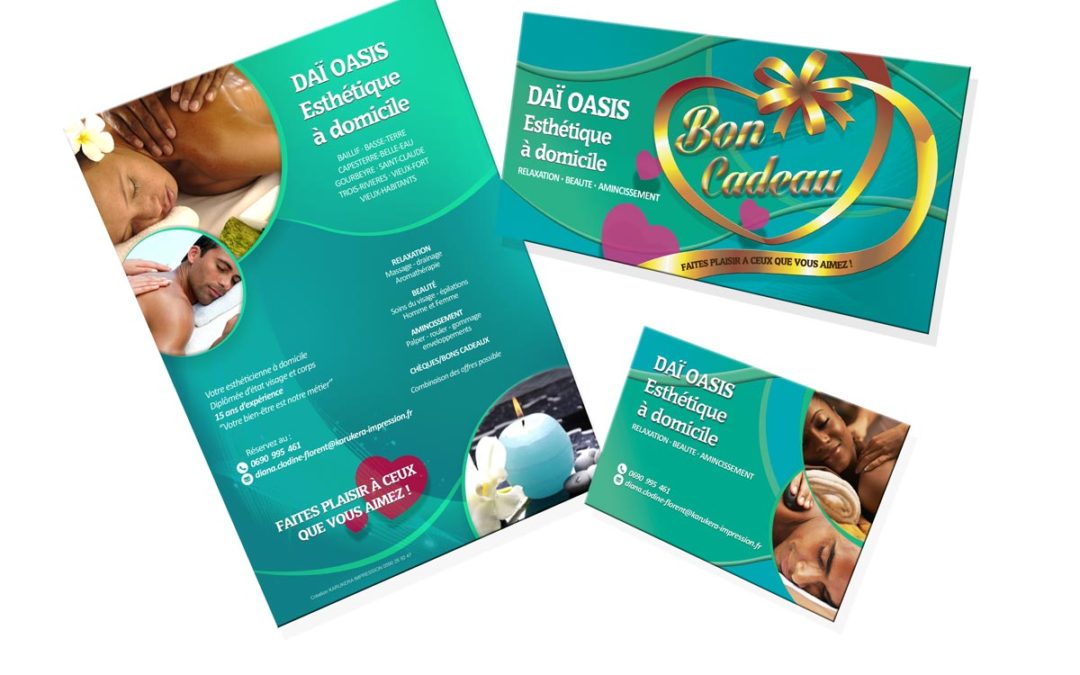 Dai Oasis Esthétique – Flyers+CDV+Bon Cadeau