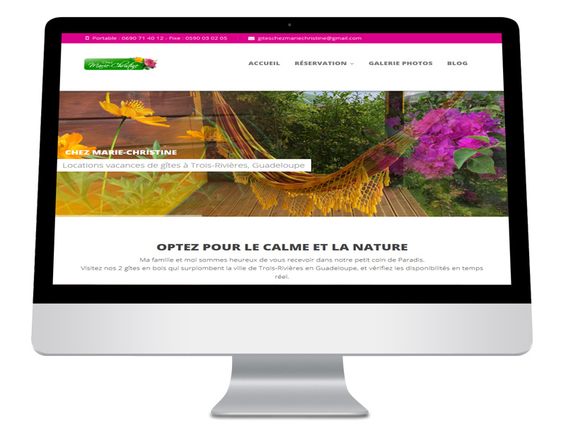 Site internet – Chez Marie Christine
